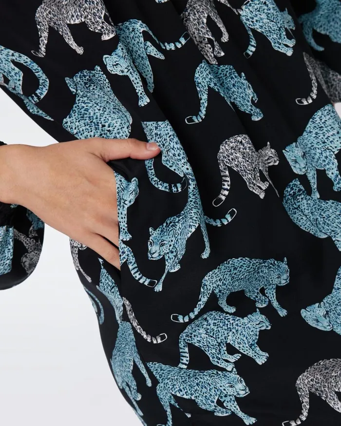 Women Silka Dress Cool Cat Stone Blue DVF Dresses