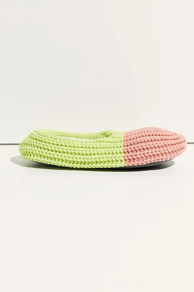 Women Slippers Free People Colorblock Rib Loungers Pink Lime