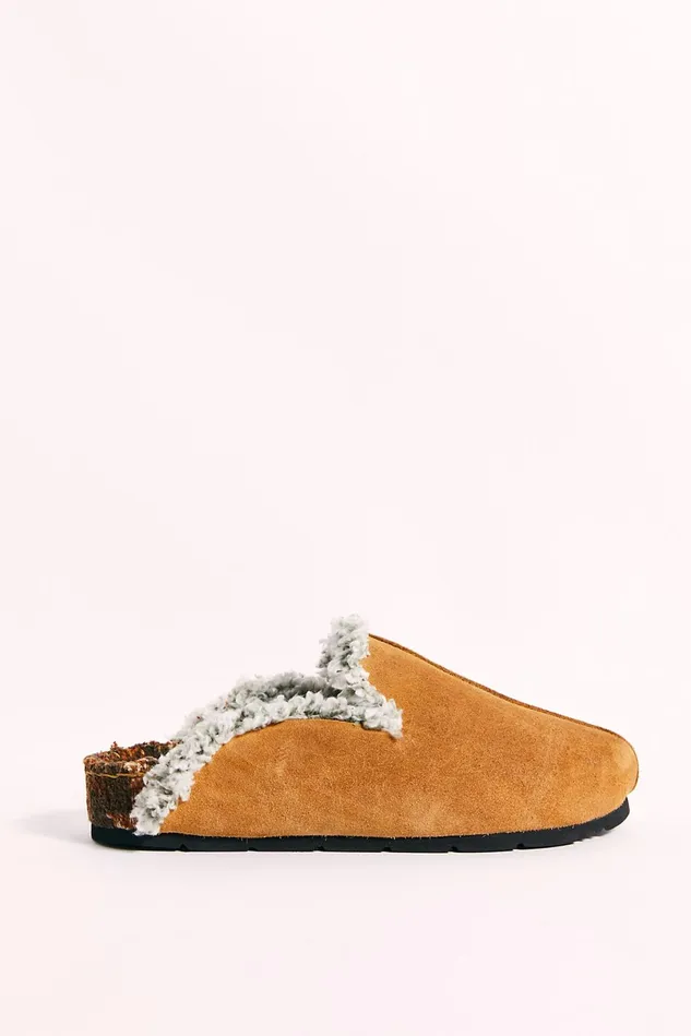 Women Slippers Free People Damon Cozy Mules Tan