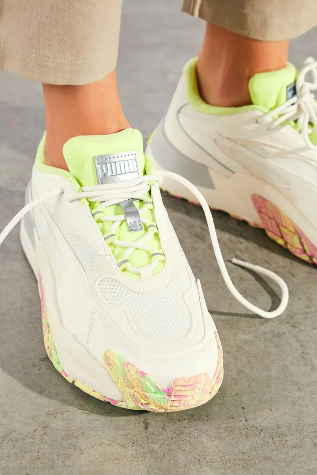 Women Sneakers Free People Puma Hedra Sneakers Marshmallow Fizzy Yellow