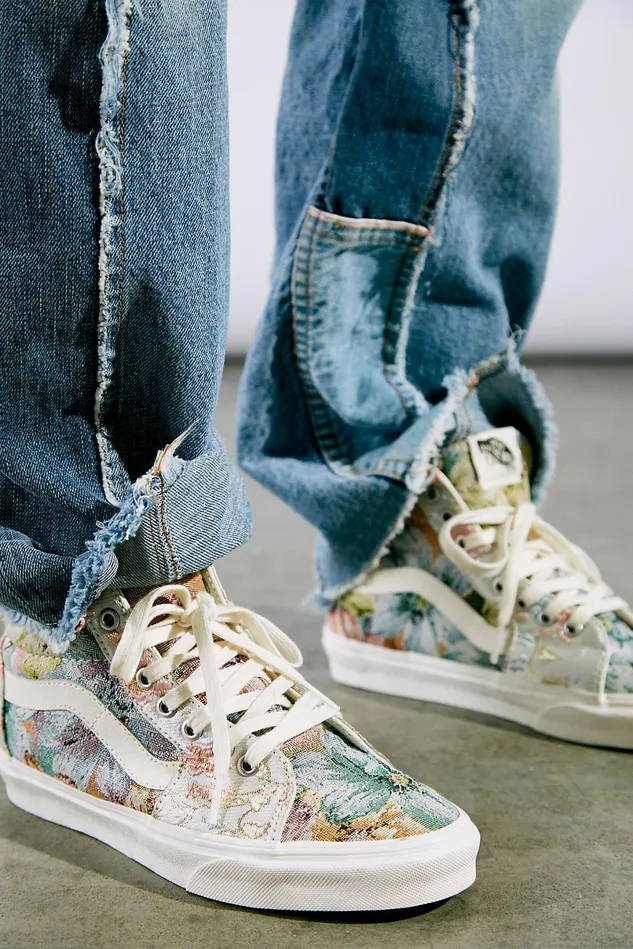Women Sneakers Free People Sk8Hi Tapestry Sneakers Multi Snow White