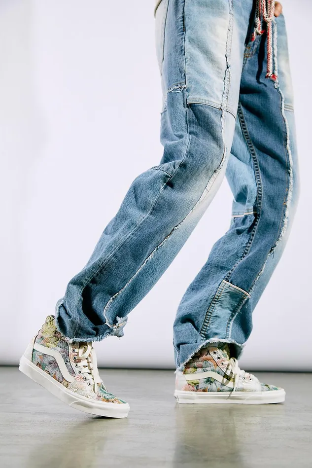 Women Sneakers Free People Sk8Hi Tapestry Sneakers Multi Snow White