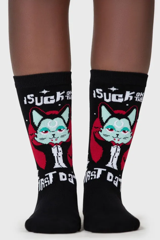 Women Socks and Tights Killstar First Date Ankle Socks