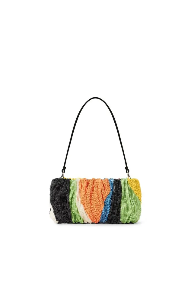 Women STAUD Beaded BEADED BEAN BAG MARBLE WAVE