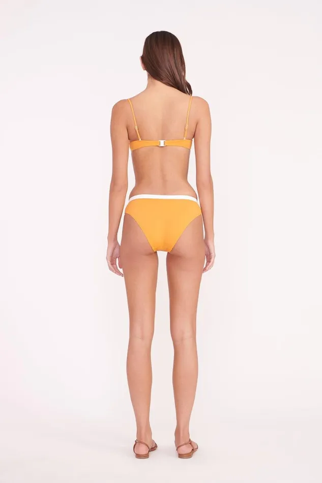 Women STAUD Bikinis GEMMA BIKINI BOTTOM NECTARINE WHITE