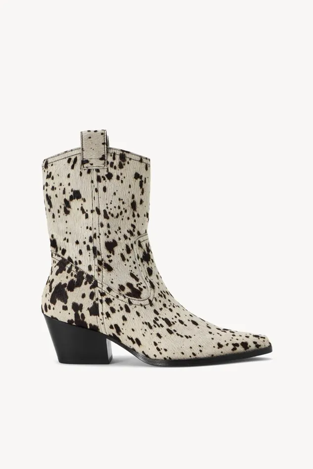 Women STAUD Boots JUNE BOOT BLACK WHITE HAIRCALF