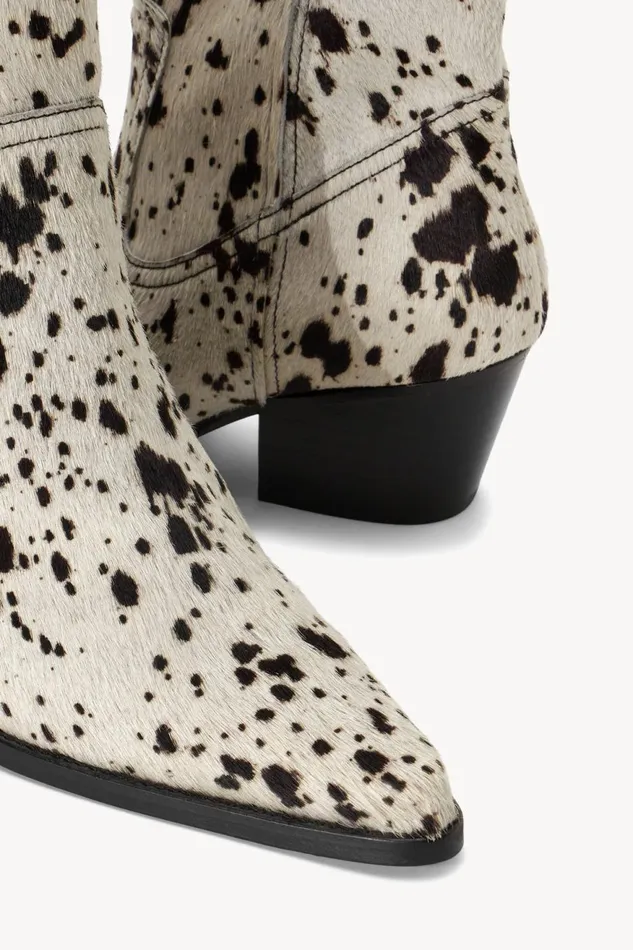 Women STAUD Boots JUNE BOOT BLACK WHITE HAIRCALF