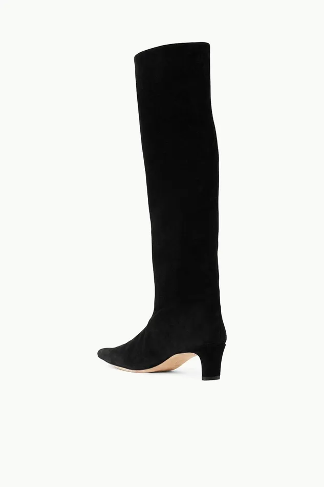 Women STAUD Boots WALLY BOOT BLACK SUEDE