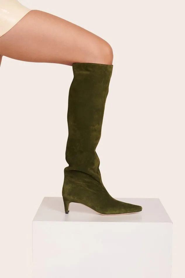 Women STAUD Boots WALLY BOOT OLIVE SUEDE Women STAUD Boots WALLY BOOT OLIVE SUEDE