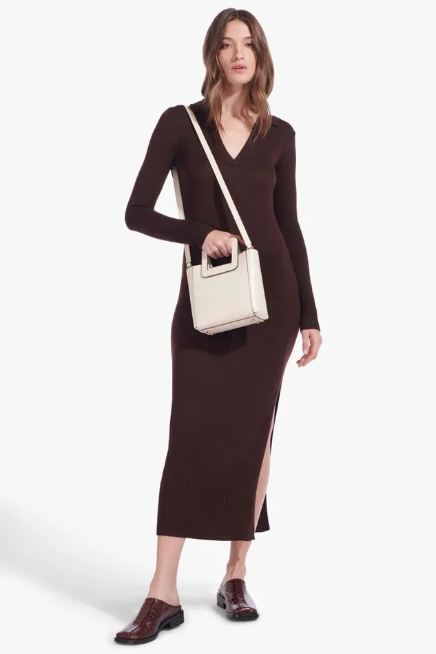 Women STAUD Crossbody MINI SHIRLEY LEATHER BAG CREAM