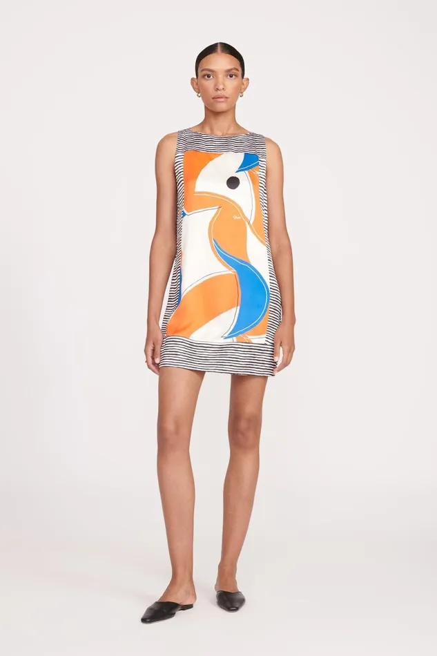 Women STAUD Dresses HEPBURN DRESS MOD FOULARD