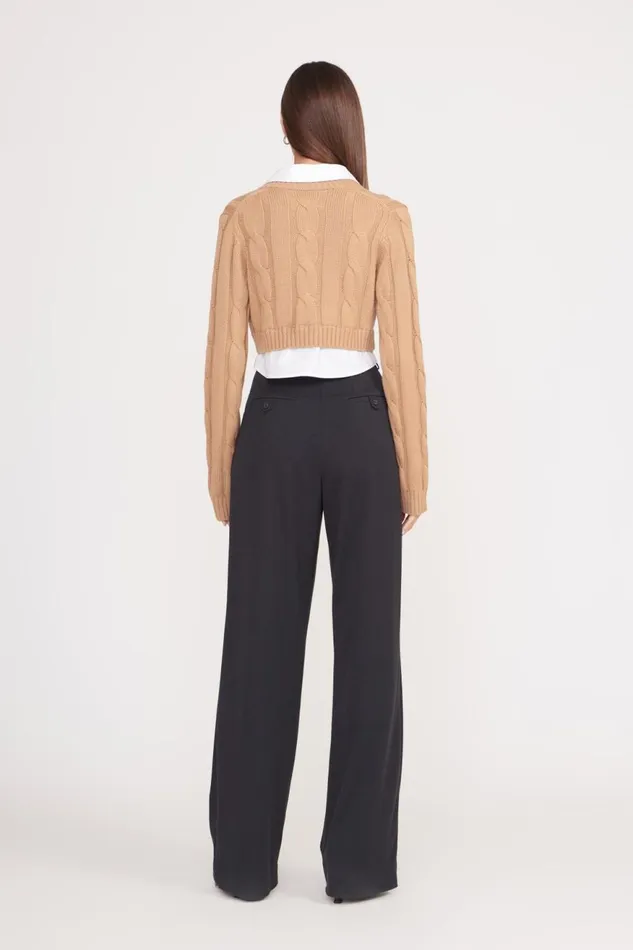 Women STAUD Knits DUKE SWEATER CAMEL WHITE Women STAUD Knits DUKE SWEATER CAMEL WHITE