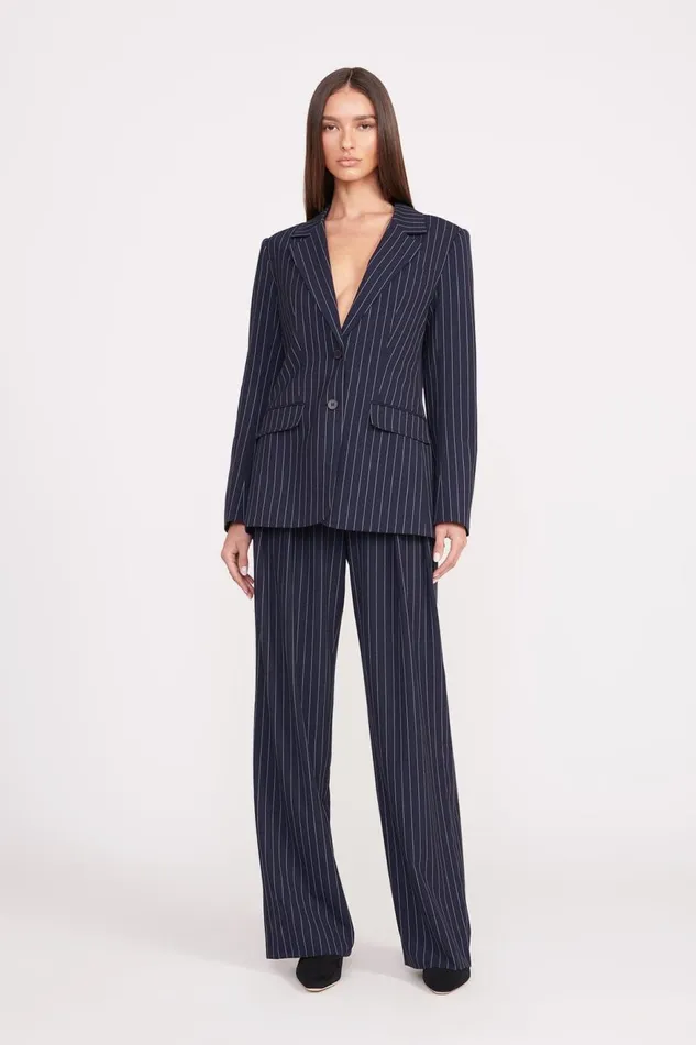 Women STAUD Pants and Shorts LUISA PANT NAVY PINSTRIPE Women STAUD Pants and Shorts LUISA PANT NAVY PINSTRIPE