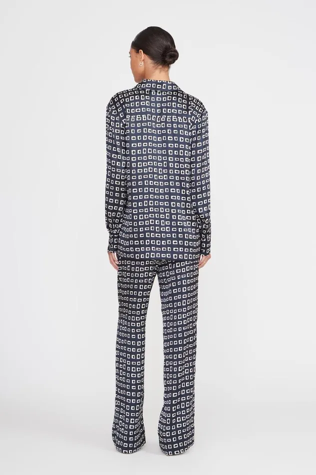 Women STAUD Pants and Shorts ZACH PANT NAVY GEOSCAPE Women STAUD Pants and Shorts ZACH PANT NAVY GEOSCAPE