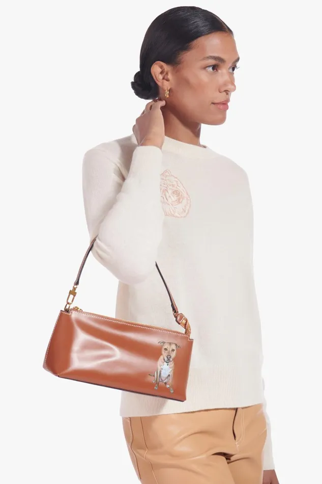 Women STAUD Pet Handbags CUSTOM KAIA BAG TAN