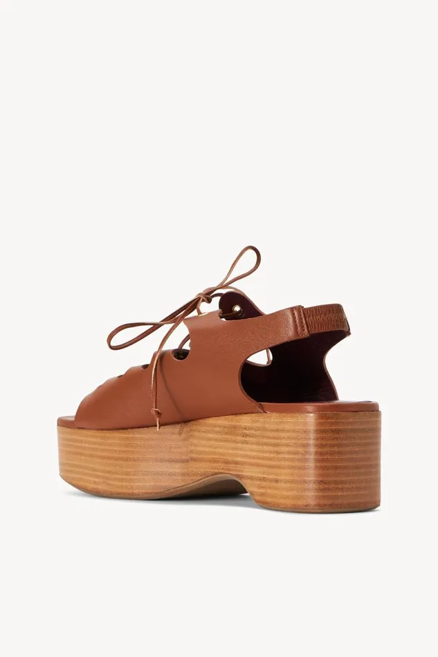 Women STAUD Platforms and Wedges QUINN PLATFORM SANDAL TAN
