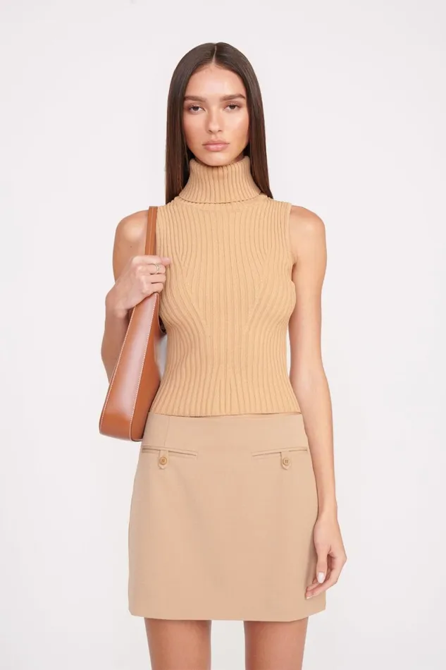 Women STAUD Shoulder ALEC BAG TAN