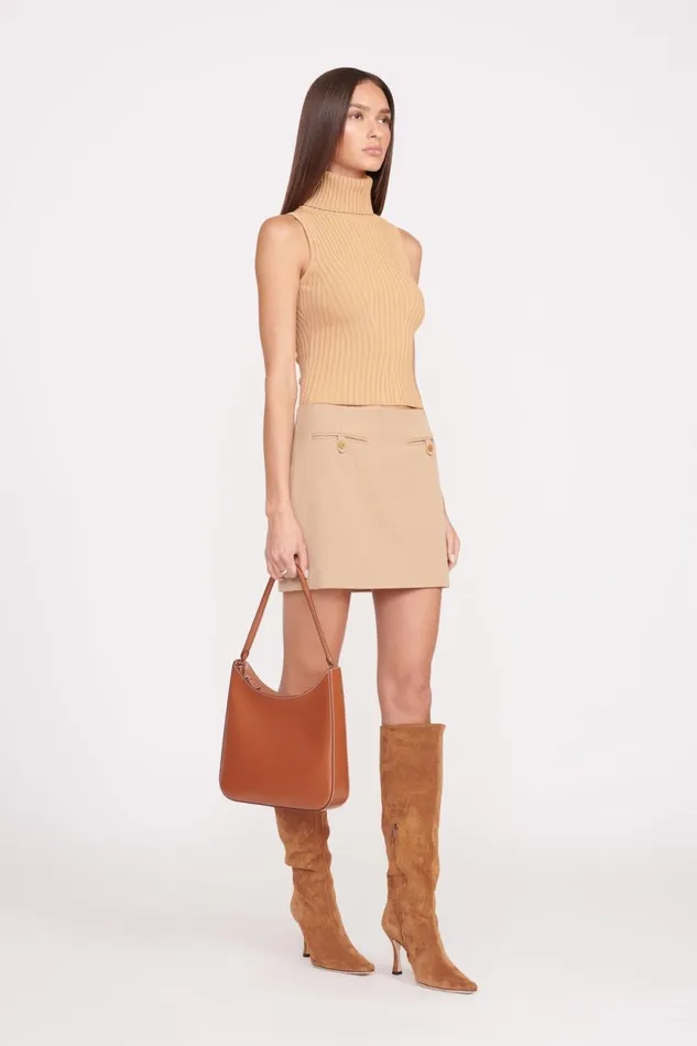 Women STAUD Shoulder ALEC BAG TAN