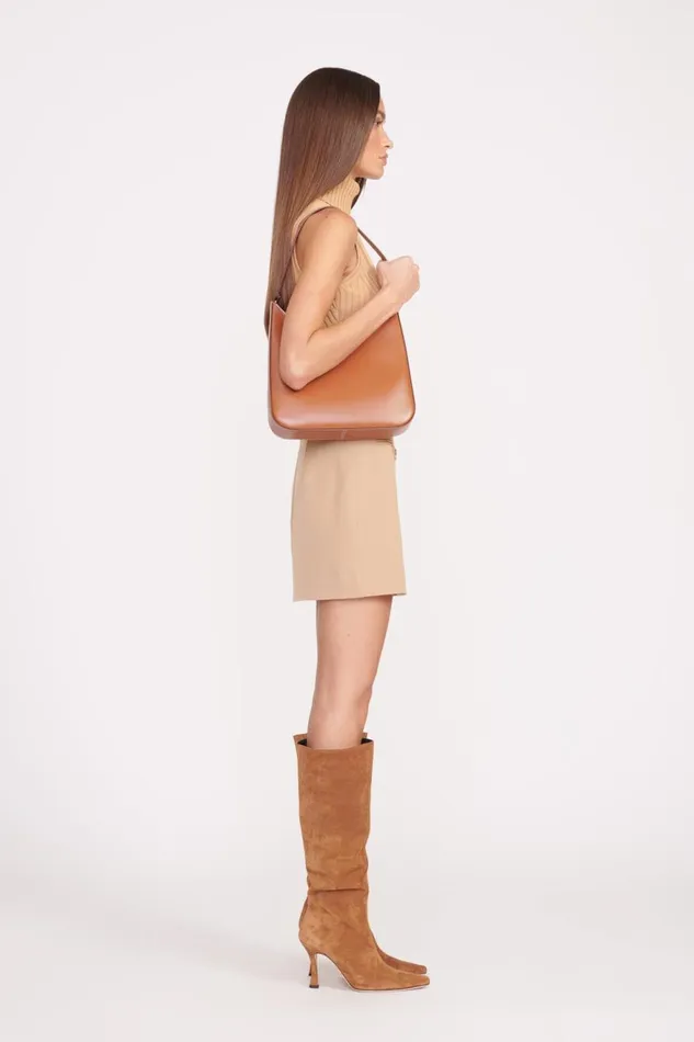 Women STAUD Shoulder ALEC BAG TAN