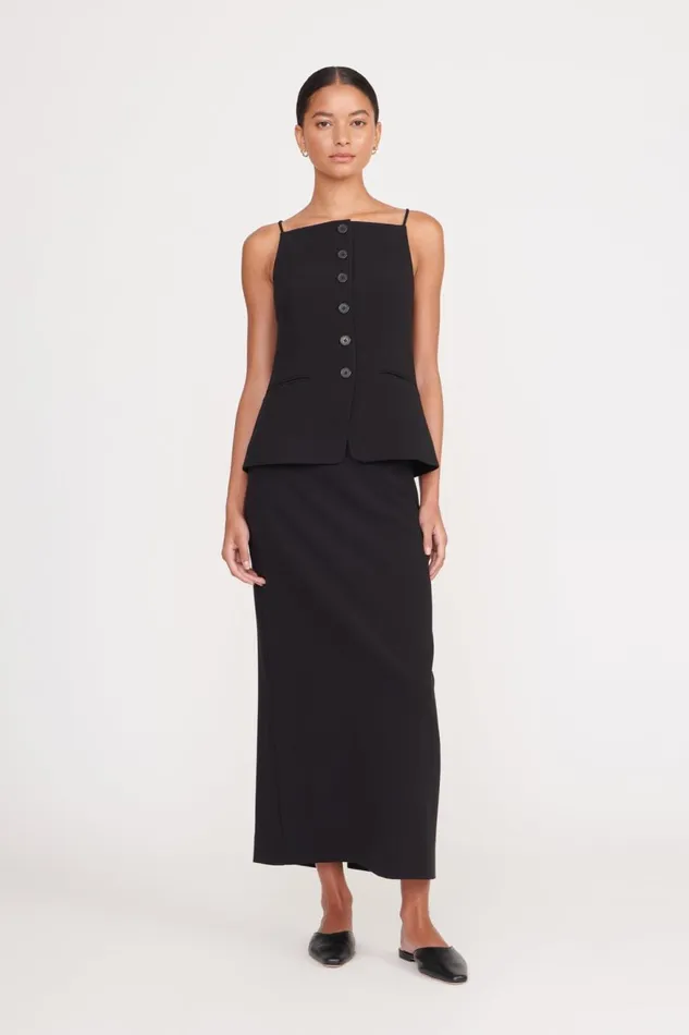 Women STAUD Skirts SMITH SKIRT BLACK