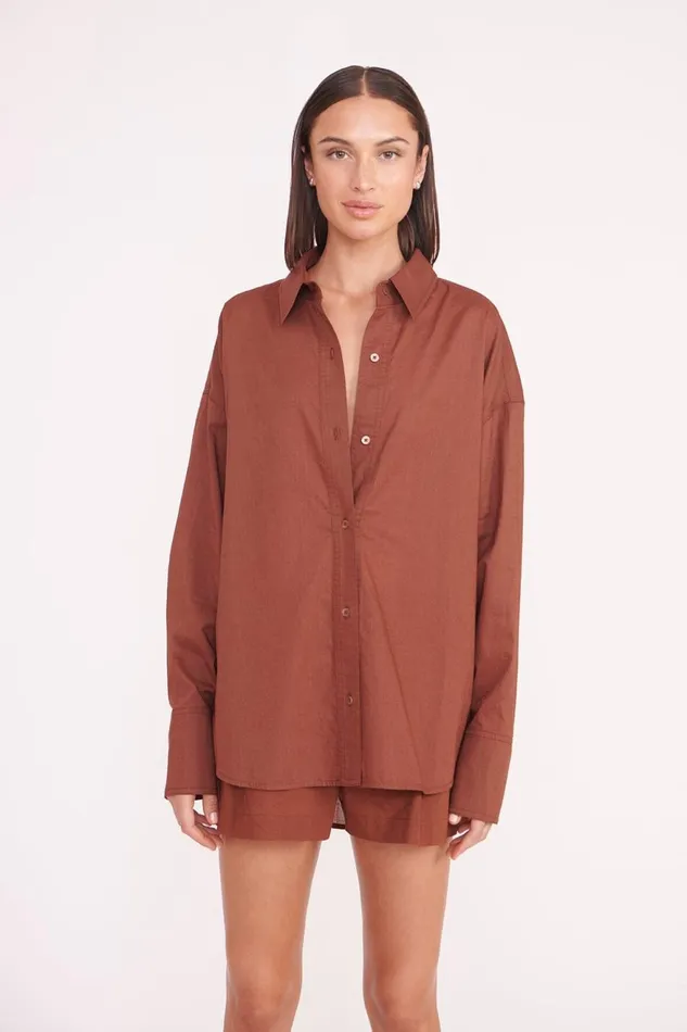 Women STAUD Swim COLTON SHIRT CLOVE