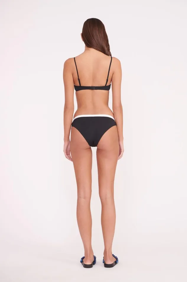 Women STAUD Swim JO BALCONETTE BIKINI TOP BLACK WHITE Women STAUD Swim JO BALCONETTE BIKINI TOP BLACK WHITE