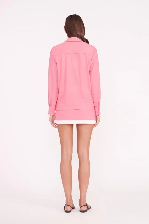 Women STAUD Swim MIRIAM COVERUP TOP CORAL PINK Women STAUD Swim MIRIAM COVERUP TOP CORAL PINK