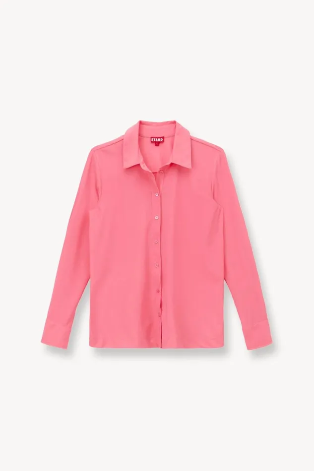 Women STAUD Swim MIRIAM COVERUP TOP CORAL PINK Women STAUD Swim MIRIAM COVERUP TOP CORAL PINK