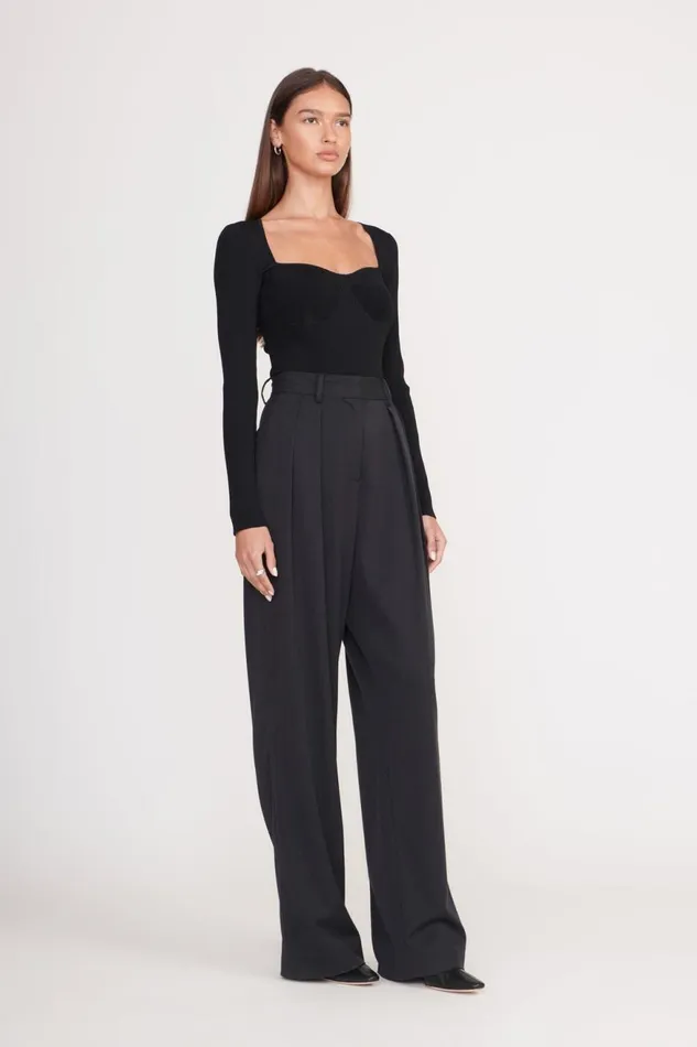 Women STAUD Tops SILHOUETTE TOP BLACK Women STAUD Tops SILHOUETTE TOP BLACK