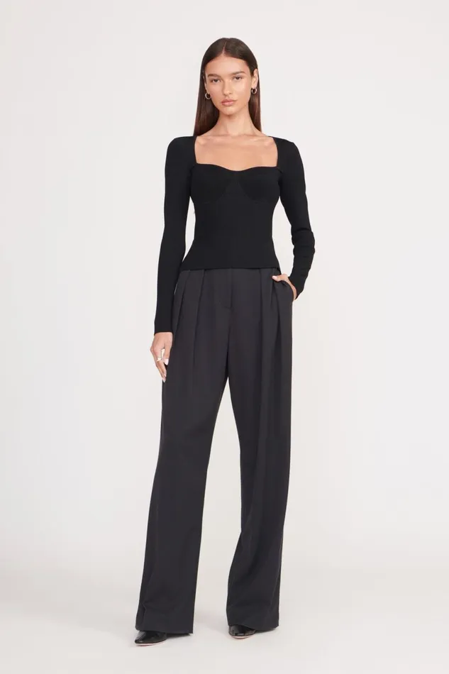 Women STAUD Tops SILHOUETTE TOP BLACK Women STAUD Tops SILHOUETTE TOP BLACK