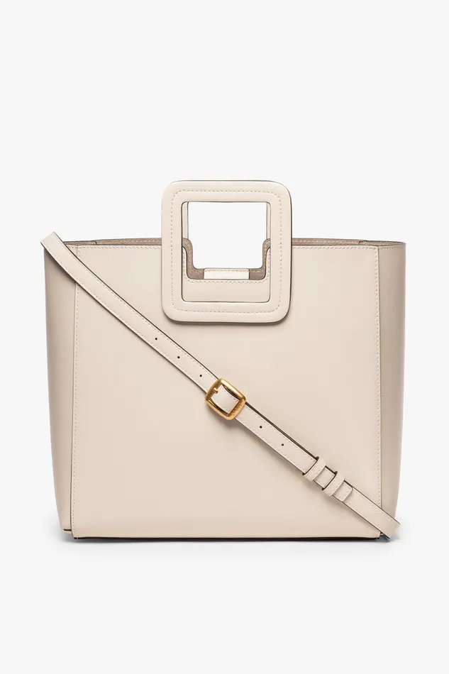 Women STAUD Totes SHIRLEY LEATHER BAG CREAM