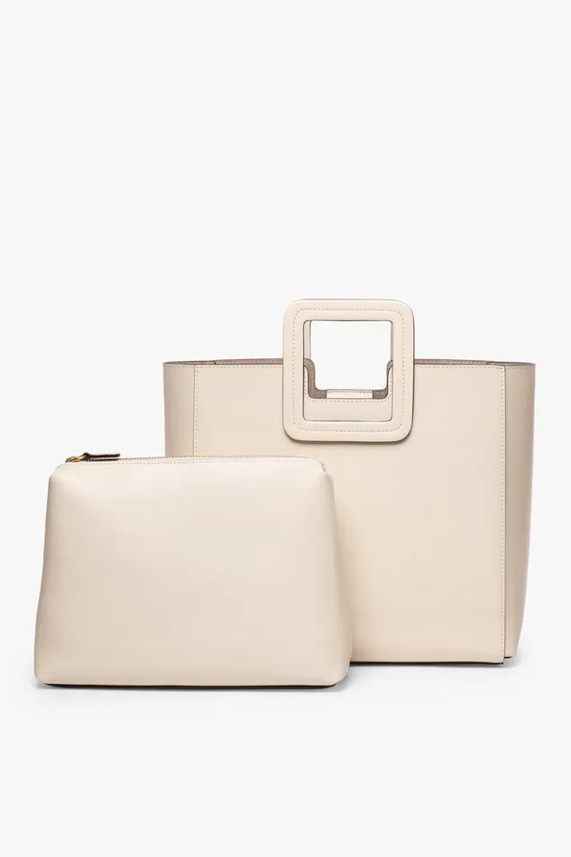 Women STAUD Totes SHIRLEY LEATHER BAG CREAM