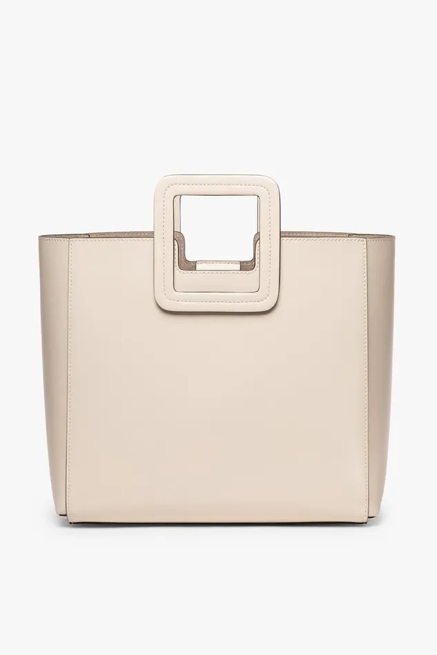 Women STAUD Totes SHIRLEY LEATHER BAG CREAM