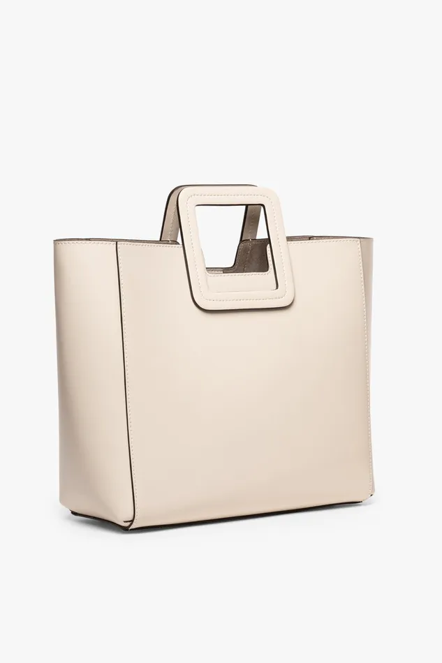 Women STAUD Totes SHIRLEY LEATHER BAG CREAM