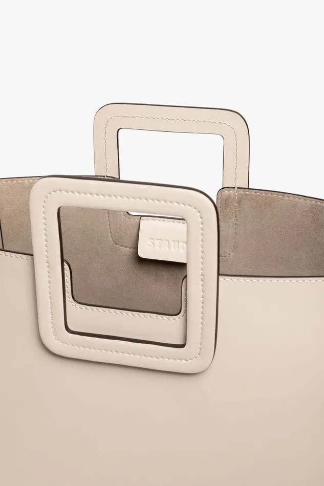 Women STAUD Totes SHIRLEY LEATHER BAG CREAM