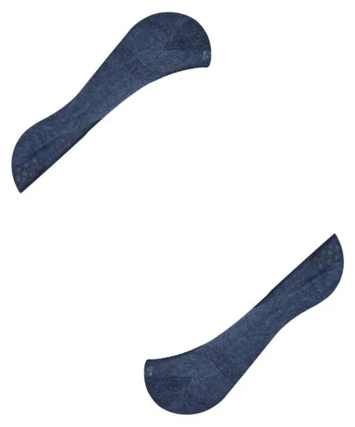 Women Step Medium Cut Women No Show Socks Navy Mel FALKE No Show Socks