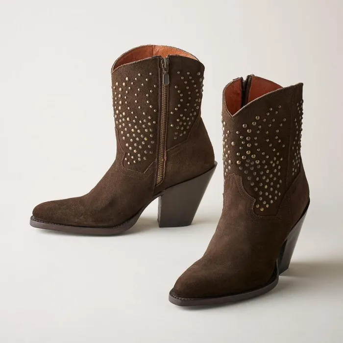Women Stud Boots Taupe Sundance Catalog Boots Women Stud Boots Taupe Sundance Catalog Boots