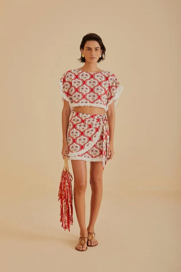 Women Summer Beach LENZING ECOVERO Euroflax Blouse Summer Beach Offwhite FARM Rio Blouses