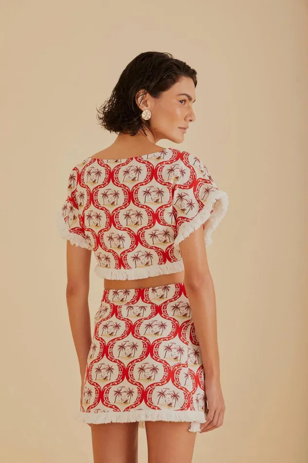 Women Summer Beach LENZING ECOVERO Euroflax Blouse Summer Beach Offwhite FARM Rio Blouses