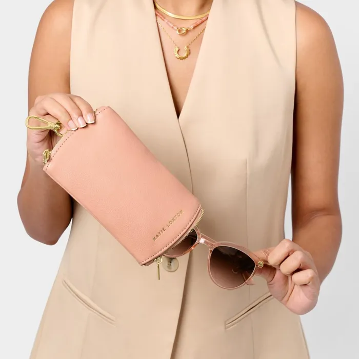 Women Sunglasses and Cases Katie Loxton ClipOn Sunglasses Case In Peony Blush