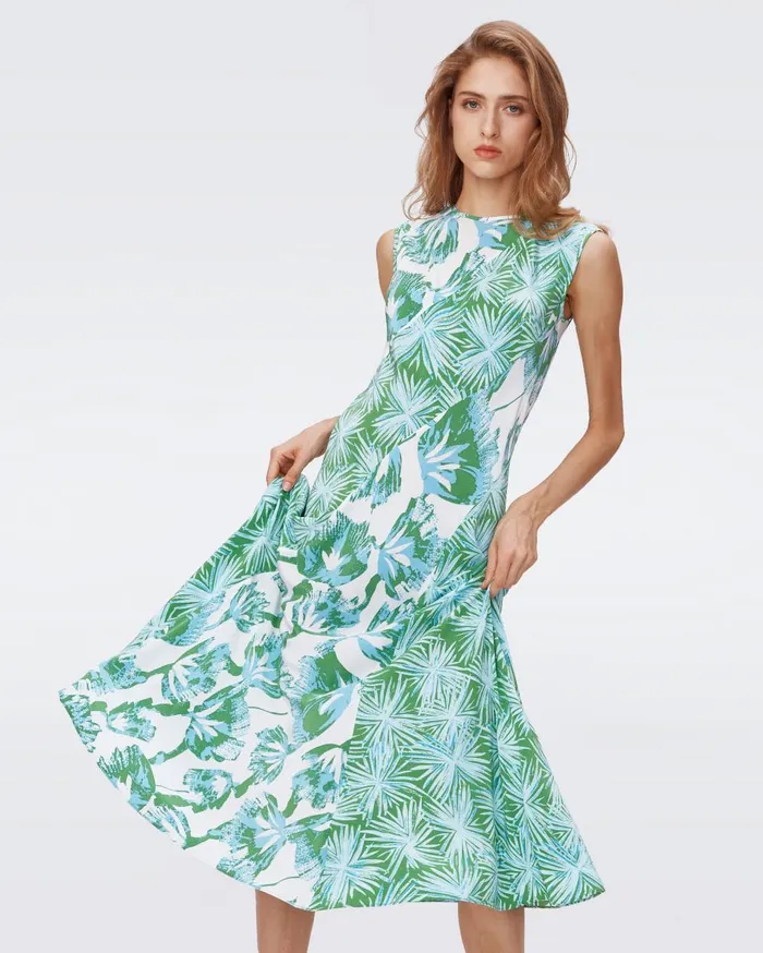 Women Sunniva Dress Huge Sea Trees And Sea Holly Green DVF Dresses