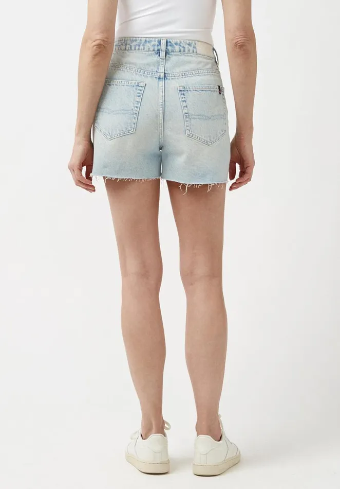 Women Super High Rise Joanna Bleached Down Shorts Indigo Buffalo David Bitton Shorts and Skirts