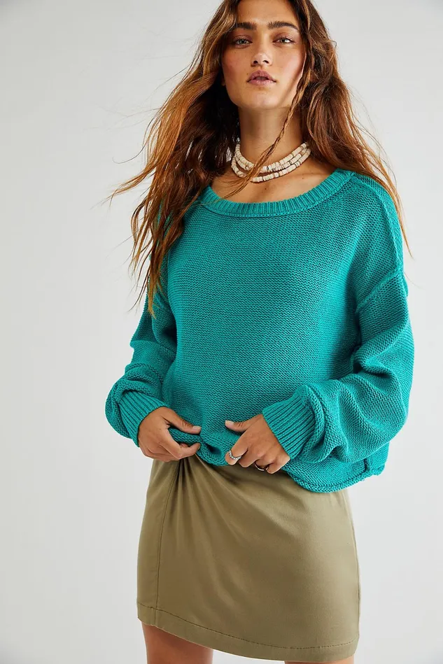 Women Sweaters Free People Inside Out Pullover Galapagos