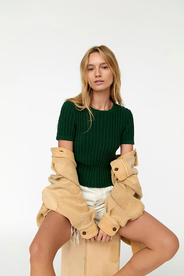 Women Sweaters Free People Sunkissed Sweater Tee Ivy Covered