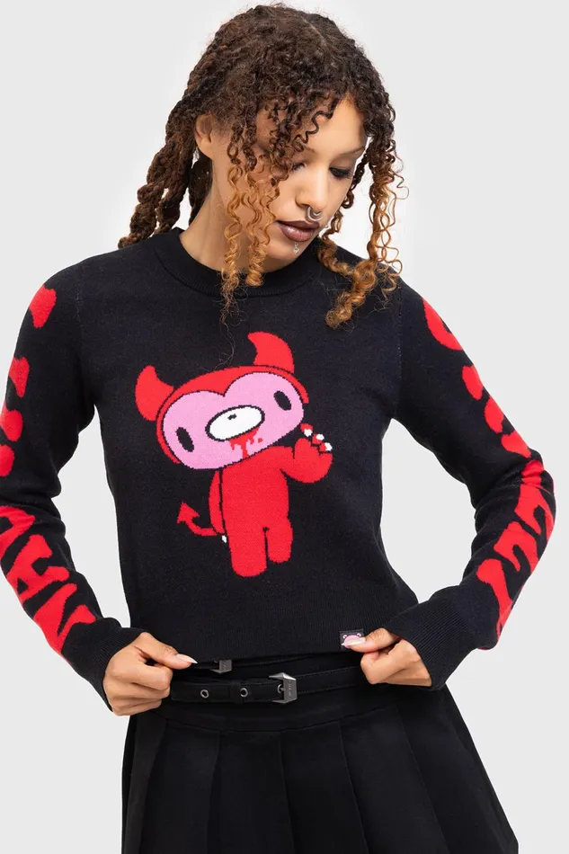Women Sweaters Killstar Naughty Grizzly Knit Sweater