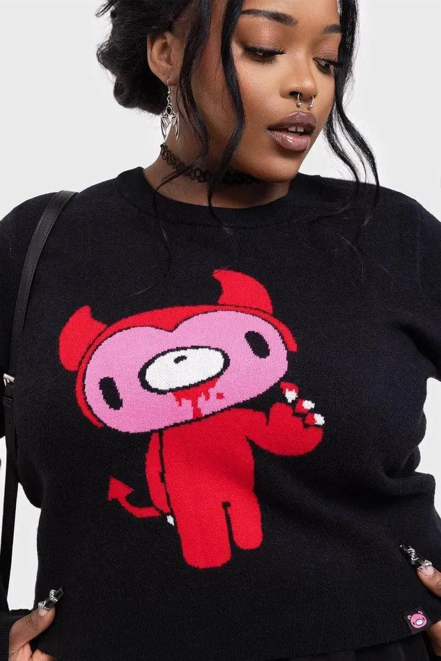 Women Sweaters Killstar Naughty Grizzly Knit Sweater
