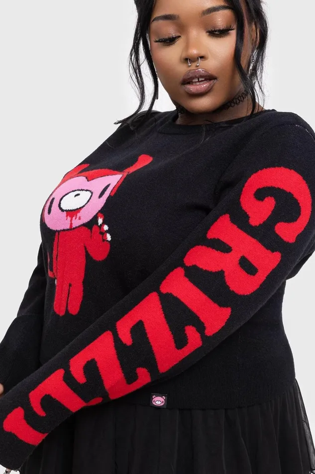 Women Sweaters Killstar Naughty Grizzly Knit Sweater