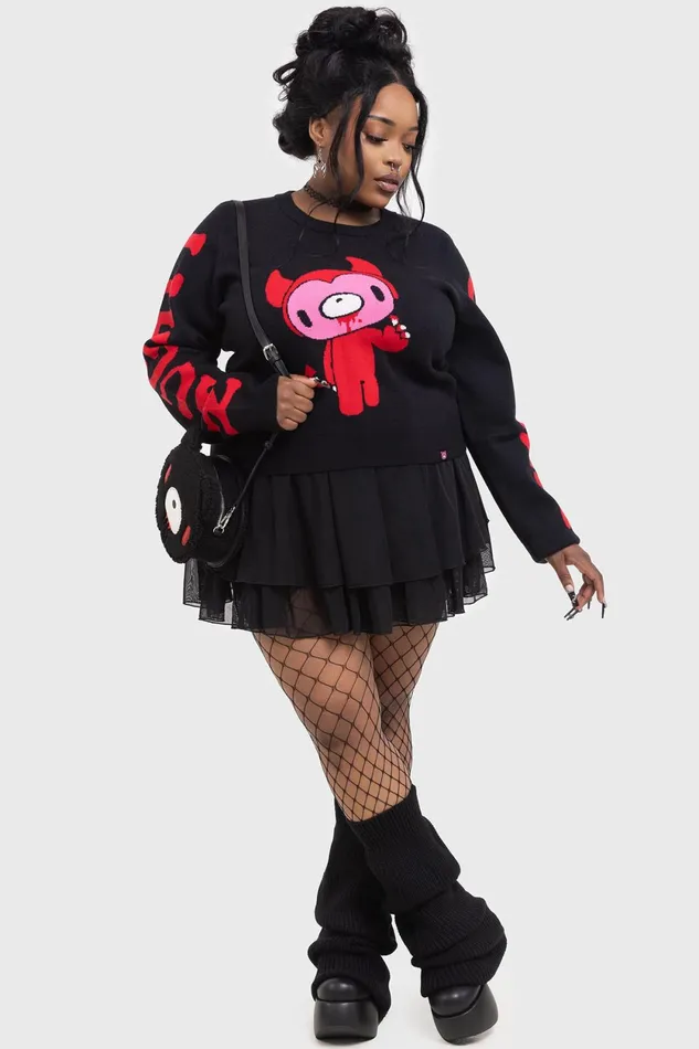 Women Sweaters Killstar Naughty Grizzly Knit Sweater