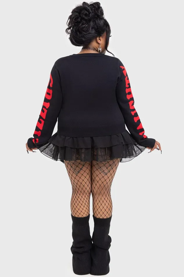 Women Sweaters Killstar Naughty Grizzly Knit Sweater