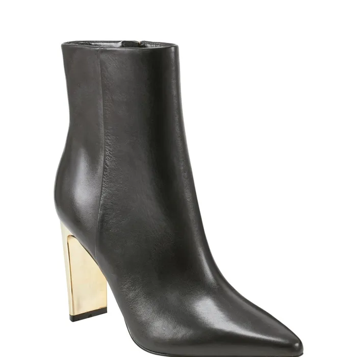 Women Talyna Dress Bootie Black Leather Marc Fisher Booties